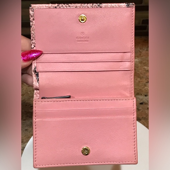 GUCCI GG Marmont Python Compact Wallet- Pink ❤️‍🔥 - Picture 6 of 17